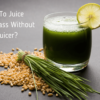How To Juice Wheatgrass Without A Juicer