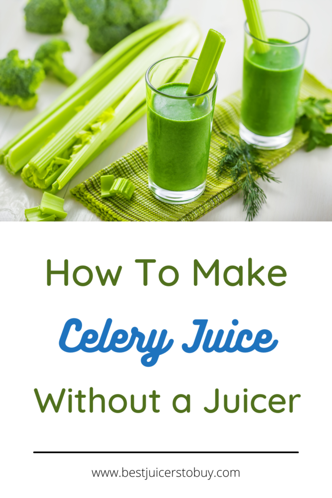 How To Make Celery Juice Without a Juicer in easy way
